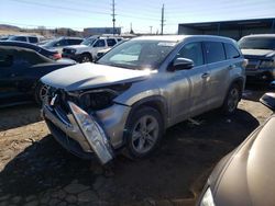 Salvage cars for sale from Copart Colorado Springs, CO: 2015 Toyota Highlander Limited