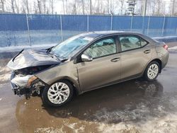 Salvage cars for sale from Copart Moncton, NB: 2017 Toyota Corolla L