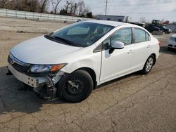 Salvage cars for sale at Cahokia Heights, IL auction: 2012 Honda Civic LX