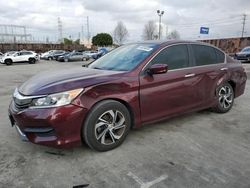 Vehiculos salvage en venta de Copart Wilmington, CA: 2016 Honda Accord LX