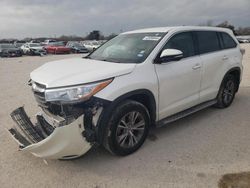 Salvage cars for sale from Copart San Antonio, TX: 2016 Toyota Highlander LE