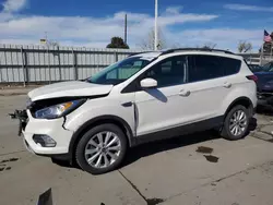 Salvage cars for sale at Littleton, CO auction: 2019 Ford Escape SEL