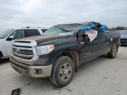 Salvage trucks for sale at San Antonio, TX auction: 2017 Toyota Tundra Double Cab SR/SR5