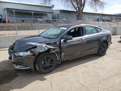 Salvage cars for sale from Copart Albuquerque, NM: 2018 Ford Fusion SE