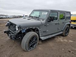 Salvage cars for sale at Woodhaven, MI auction: 2021 Jeep Wrangler Unlimited Sport