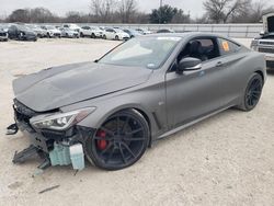 Salvage cars for sale at San Antonio, TX auction: 2017 Infiniti Q60 Premium