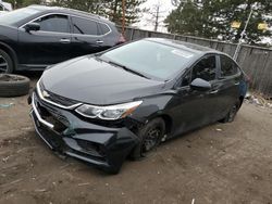 Chevrolet Cruze LS salvage cars for sale: 2018 Chevrolet Cruze LS