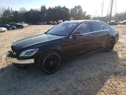 Mercedes-Benz s 560 4matic salvage cars for sale: 2018 Mercedes-Benz S 560 4matic