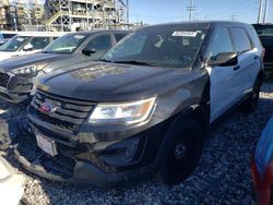 Ford Explorer Police Interceptor salvage cars for sale: 2018 Ford Explorer Police Interceptor