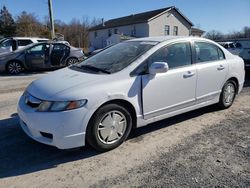 Salvage cars for sale from Copart York Haven, PA: 2009 Honda Civic Hybrid