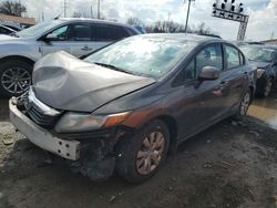 Honda salvage cars for sale: 2012 Honda Civic LX