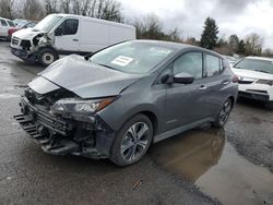 Salvage cars for sale from Copart Portland, OR: 2018 Nissan Leaf S
