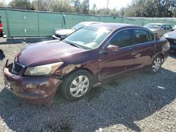 Honda salvage cars for sale: 2009 Honda Accord LX