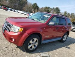 Salvage cars for sale from Copart Mendon, MA: 2008 Ford Escape XLT
