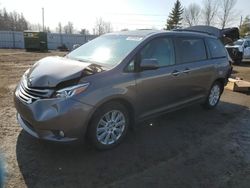 Salvage cars for sale from Copart Ontario Auction, ON: 2016 Toyota Sienna XLE