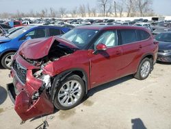 Toyota Highlander salvage cars for sale: 2022 Toyota Highlander Hybrid Limited