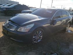 Salvage cars for sale from Copart Chicago Heights, IL: 2009 Infiniti G37