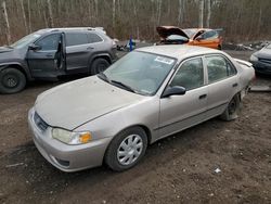 Salvage cars for sale from Copart Bowmanville, ON: 2002 Toyota Corolla CE