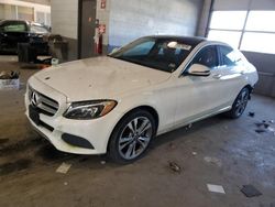 Mercedes-Benz salvage cars for sale: 2018 Mercedes-Benz C 300 4matic