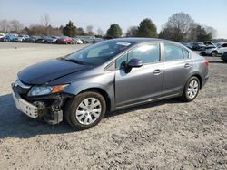 Vehiculos salvage en venta de Copart Mocksville, NC: 2012 Honda Civic LX