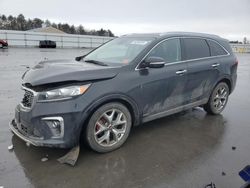 Salvage cars for sale from Copart Windham, ME: 2019 KIA Sorento SX