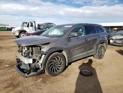 Salvage cars for sale at Brighton, CO auction: 2019 Toyota Highlander LE