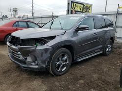 Salvage cars for sale at Chicago Heights, IL auction: 2017 Toyota Highlander Limited