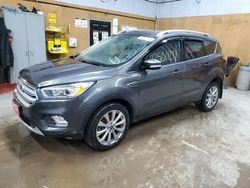 Salvage cars for sale at Kincheloe, MI auction: 2018 Ford Escape Titanium