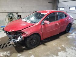 Salvage cars for sale from Copart Blaine, MN: 2016 Toyota Corolla L