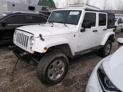 Salvage cars for sale at Lansing, MI auction: 2018 Jeep Wrangler Unlimited Sahara