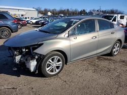 Salvage cars for sale from Copart Pennsburg, PA: 2017 Chevrolet Cruze LT