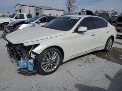 Salvage cars for sale from Copart Tulsa, OK: 2021 Infiniti Q50 Luxe