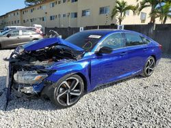 Salvage cars for sale at Opa Locka, FL auction: 2021 Honda Accord Sport