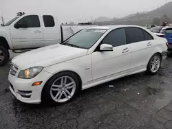 Salvage cars for sale at Colton, CA auction: 2012 Mercedes-Benz C 250