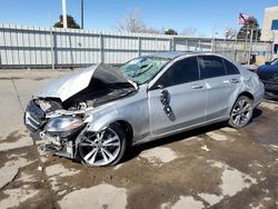 Salvage cars for sale at Littleton, CO auction: 2018 Mercedes-Benz C 300 4matic