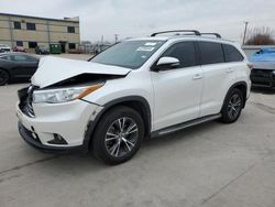 Vehiculos salvage en venta de Copart Wilmer, TX: 2016 Toyota Highlander XLE