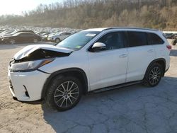 Salvage cars for sale from Copart Hurricane, WV: 2017 Toyota Highlander SE