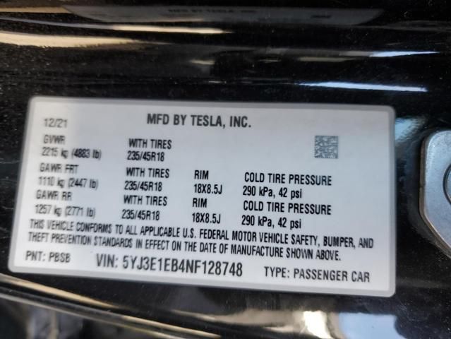 2022 Tesla Model 3