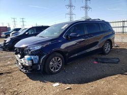 Salvage cars for sale at Elgin, IL auction: 2022 Toyota Sienna LE