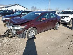 Salvage cars for sale at Dyer, IN auction: 2015 Honda Civic LX