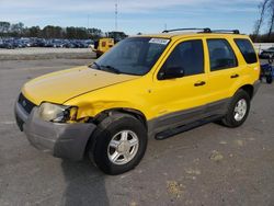 Ford Escape xls salvage cars for sale: 2001 Ford Escape XLS
