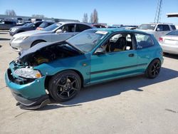 Salvage cars for sale from Copart Vallejo, CA: 1993 Honda Civic DX
