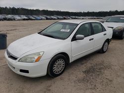 Honda Accord salvage cars for sale: 2007 Honda Accord Value