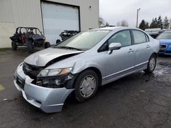 Salvage cars for sale from Copart Woodburn, OR: 2009 Honda Civic Hybrid