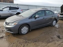 Salvage cars for sale at Kansas City, KS auction: 2013 Honda Civic LX