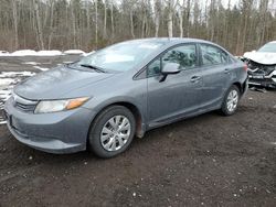 Honda Civic LX salvage cars for sale: 2012 Honda Civic LX