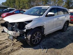 Salvage cars for sale from Copart Seaford, DE: 2017 Toyota Highlander SE