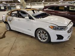 Salvage cars for sale at Wheeling, IL auction: 2019 Ford Fusion SEL