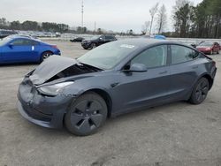 Salvage cars for sale from Copart Dunn, NC: 2023 Tesla Model 3