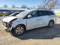 Salvage cars for sale at Wichita, KS auction: 2017 Honda Odyssey EXL